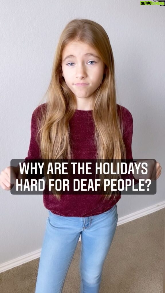 Shaylee Mansfield Instagram - Holidays are hard in so many ways for Deaf people coming from a hearing family. In fact, 90% of Deaf people are from a hearing family. Most of them don’t sign or learn how to sign. There’s a lot of small talk in between, head nodding, and fake laughs at the holiday gatherings. Eventually, Deaf people find ways to keep them entertained through books, TV, movies, or social media. Some choose to leave early. If there is one, there’s this hearing mom who interprets everything (and that’s impossible to do!). Take the burden off them and give them the gift of full inclusion. AND…Don’t just do this for the holidays only, but year round, every day. #deafawareness #holidaysarecoming #signlanguage #americansignlanguage #thebestgift Austin, Texas
