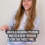 Shaylee Mansfield Instagram – Almost every single time a hearing person meets a Deaf person for the first time, the hearing person unintentionally asks the Deaf person a billion questions about what it’s like to be Deaf. Usually, it starts with questions regarding if they can hear, talk, or wear some hearing devices. All about their hearing “abilities”when Deaf people are so much more than just that.

What some hearing people forget to ask is about the Deaf person’s likes, dislikes, dreams, fears, family, and many more. This video is a reminder that Deaf people are very much like you… invite them to chat about all kinds of topics! 😊

#realtalk💯 #deafawareness #signlanguage #deafpeople #americansignlanguage