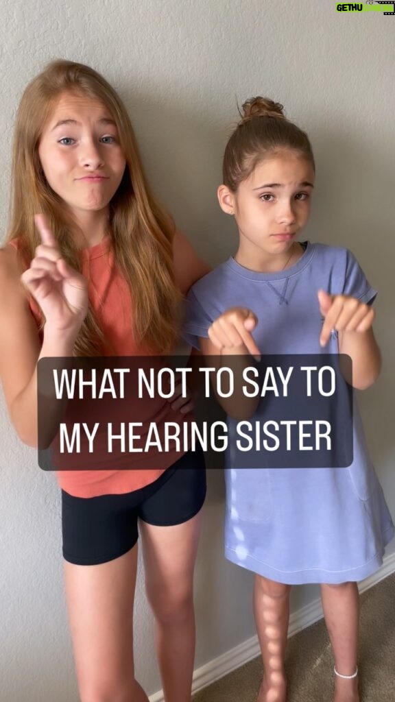 Shaylee Mansfield Instagram - What not to say to my hearing sister, for real! My sister @ivymansfield is not my interpreter and “helper.” Don’t ever tell anyone hearing that it is a good thing they can hear especially if they have a Deaf family member. It’s not inspiring to learn sign language, that’s being bilingual. Talk to us directly and know that there’s more to Deaf people than just being Deaf.
