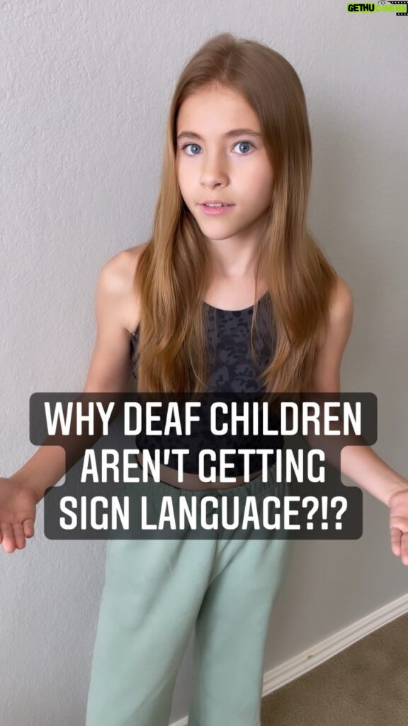 Shaylee Mansfield Instagram - This is nothing new… for many years, deaf babies and children aren’t getting sign language! There’s so much pressure for Deaf children to be “normal,” to speak, and to hear. Watch the video for six reasons why this continues to be a HUGE problem (and there’s many more). That needs to change because every Deaf child deserves the right to learn sign language. What’s more is that sign language also comes with a culture and community. To hearing families, please learn sign language and gift them sign language. It’ll make the world a better place. Thank you. 🤟