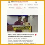 Sheena Chohan Instagram - And it's a wrap! 📽️ Cannot wait to share with you guys more glimpses from this new movie 🥰 It has been an exhilarating experience in @_hyderabad_love , shooting with a fantastic team, alongside @JD sir. Thank you @etimes and @saradha_natarajan for capturing our conversation from behind the scenes. Stay tuned to know about this new movie, details will be up soon! 😇💖✨ #Love #Instagood #Bestlife #Happy #travel #fun #igers #Igworldclub #Igworldtravel #Ig_captures #Ig_portraits #Igers_daily #Igers_stories #Photooftheday #Fashion #Beautiful #Happy #Cute #Tbt #like4like #followme #formore #Sheenachohan Hyderabad , Telengana. India