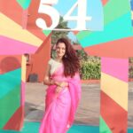 Sheena Chohan Instagram - The goal of enlightenment is to be simple purity! I am happy everyday cause I live my goal and purpose and I do the best I can do to help people. It’s a simple life and I love to act because I love to inspire , uplift, entertain and enliven people!💕🌸 I am happy because I’m living the basic purity of my purpose everyday! . . . My Happy and vibrant Saree by : @indianstorygoa 💕 . . . . #simplicity #happiness #help #purpose #films #artist #gratitude #blessed IFFI Goa