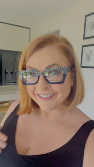 Shelly Horton Instagram - Okay so think it’s time for new frames.

I was sent these beauties by @the_elusive_miss_lou as a #gift #notsponsored 

Which pair do you like?

1. Red 
2. Aqua 
3. Navy