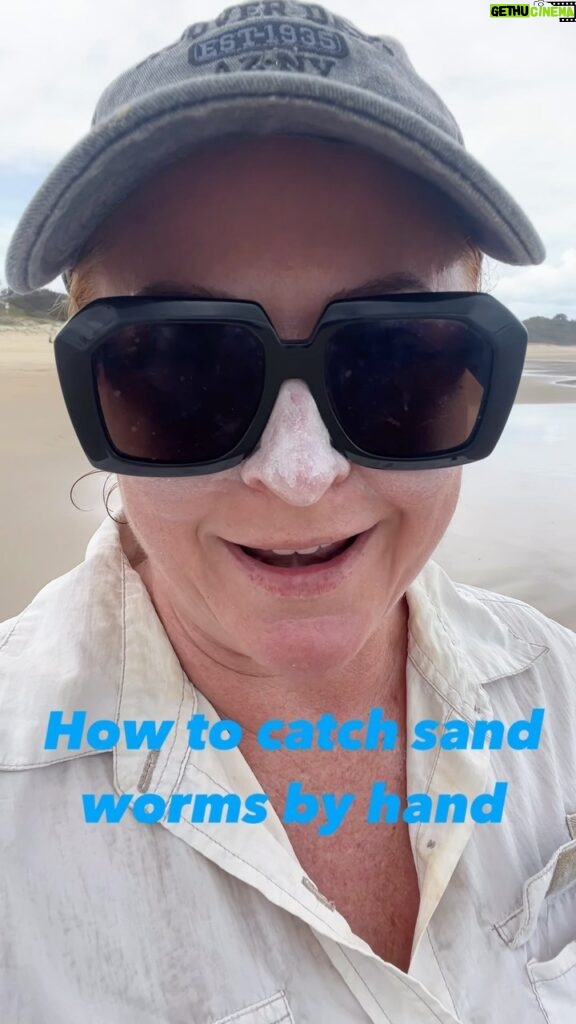 Shelly Horton Instagram - What’s something your family thinks is normal but everyone else thinks is weird? We catch fresh sand worms by hand to use as bait when fishing. I was taught this when I was 8 years old - 42 years of practice. It’s a weird skill I’m bizarrely proud of! Anyone who uses a pump or pliers is a pussy! I figure I would be the fisherman on @survivorau and provide for my tribe. #oldschool #worming #fishing