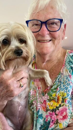 Shelly Horton Instagram - We are home from holidays and I drove to pick up the furkids from Papa and DiDi @lindyhorton23 

The little shits didn’t want to come home! 

While we were away we demanded Proof Of Life photos every day and even FaceTimed the puppies. But they didn’t care! 

They had ten days of pampering, constant cuddles and eating whiting Dad caught.

Plus Dad was constantly picking burrs from Mr Barkley’s face and Mum had to wash Maui twice because she rolled all over a dead rat and was so stinky! 

Now I think the puppies want to FaceTime the grandparents! 

We are happy they are so loved but Darren is threaten to put them in a kennel next time so they miss us!