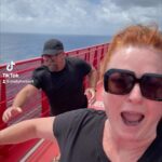 Shelly Horton Instagram - #fitspo content ahead… Virgin Voyages exercise but make it your own style. Resistance training - walking laps against the wind on the top deck. Basketball - we were hopless. One core class - couldn’t sit up without crying for the rest of the trip. Spin class - cancelled because we were too hungover Reverse track work Boxing Darren vs Shelly style #virginvoyages #healthyish #pointsfortrying #partlygifted