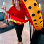 Shelly Horton Instagram - Are you red-y for it? Scarlet Night I’m ready for you! Sparkly face thanks to @virginvoyages Scarlet top thanks to @leinaandfleur Sparkly pants thanks to @stylingyouthelabel Dangerous heels thanks to @prada What could possibly go wrong? Final night on Virgin and we plan to end with a bang. Save our souls. #scarletnight #virginvoyages #partlygifted #hellosailor Virgin Voyages