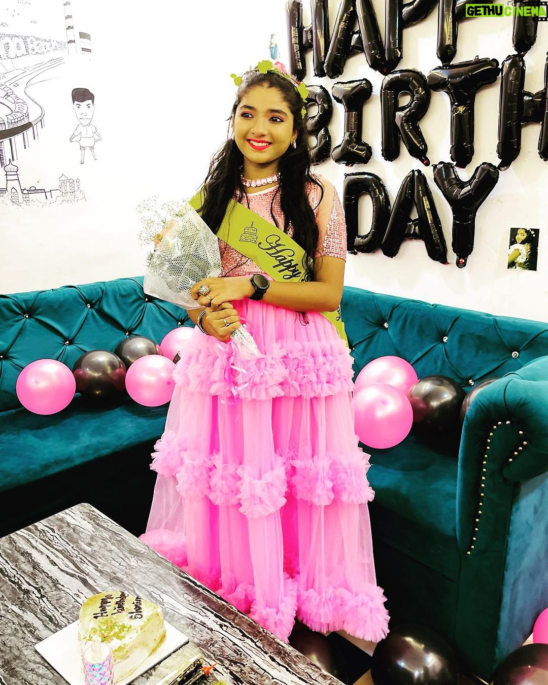 Sherin Thara Instagram - It’s my day 12 Oct💖 👗customised by @rehrakidscouture Amazing all arrangement organised by @namma_veetu_festival #babysherin #babymayu #mayu #baakalakshmj #vijaytelevision #instagood #outfitoftheday #enjoy #celebration #happy #birthday #celebrity #trending #trendingnow #explore #influencer #collaboration #picoftheday #photography #fun #family #love #happiness #instapost #instagram #insta