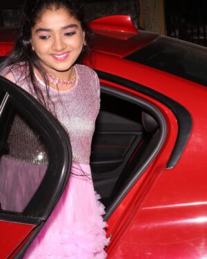 Sherin Thara Instagram - I am blessed to have so many great things in my life-family,friends & god.#grateful 

Beautiful pink grand gown customised by @rehradesignstudio @rehrakidscouture 
I loved this dress so much becoz of comfort ,fit perfect & beautiful unique design.
Always My favourite shop & I bought dresses always specially my own day my birthday special ❤️
Kindly check out their page❤️

One of the best surprise  I ‘ve ever received ❤️ @namma_veetu_festival I am totally impressed ❤️

#babysherin #babymayu #mayu #baakyalakshmi #vijaytelevision #vijaytv #birthday #happy #celebration #instadaily #instagood #instamood #insta