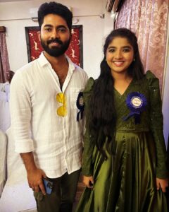 Sherin Thara Instagram - All about 1st January 💚💚💚 With me Pranav sir & Vijay sir 💚 Wearing👗 @minime_by_arjocouture #babysherin #babymayu #baakyalakshmi #vijaytelevision #siragadikaaasai #zeetamil #peranbu #instadaily #instagood #instagood #sirgadikaasai instagram #instagram #instapost #inst