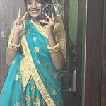 Sherin Thara Instagram - I am sending this mirror selfie to NASA Because I’m a star✨⭐️🌟💫✨🎖️ #babysherin #babymayu #mayu #baakyalakshmi #vijaytelevison #instagood #instadaily #instagram #insta #explore #snap #halfsaree #traditional #classic