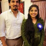 Sherin Thara Instagram - All about 1st January 💚💚💚 With me Pranav sir & Vijay sir 💚 Wearing👗 @minime_by_arjocouture #babysherin #babymayu #baakyalakshmi #vijaytelevision #siragadikaaasai #zeetamil #peranbu #instadaily #instagood #instagood #sirgadikaasai instagram #instagram #instapost #inst