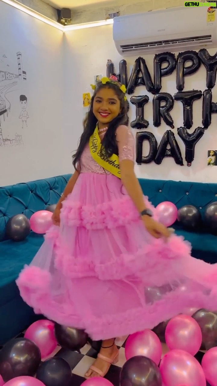 Sherin Thara Instagram - Watch till end💖 Ya it s my birthday celebration October 12💖✨ I am thankful for my blessings are too many to count💖 Beautiful pink grand gown customised by @rehrakidscouture I loved this gorgeous attire so much becoz of good comfort & perfect fit colour combination specially unique design such a wonderful designer 💖 always my favourite page & bought dress specially my own day from there always it s my birthday special💖 One of the best surprise I ‘ve ever received💖 event planner @namma_veetu_festival I am totally impressed💖 I am out of words by the effort nice decoration with balloons, flowers etc You guys made my day more special & most memorable . Thank you @namma_veetu_festival Kindly check out their page page friends 💖 #babysherin #babymayu #mayu #baakyalakshmi #vijaytelevision #vijaytv #birthday #special #trending #trendingreels #outfitoftheday #outfitinspiration #explorepage #explore #reels #instapost #instagashion #instagram #instadaily #insta