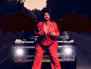 Sherry Pie Instagram - Getting off at 6-6-6 Secaucuss, see you on the turn pike! 
😈👹😈
Art by Monsters 
#red #devil #jerseydevil #horns #wings #car #drag #dragqueen #queen #makeup #art #queer #gay #queerart #gayart #halloween #photography #queerphotography #funny #comedy #devilish #nyc #showgirl #campclassic #classiccars #spookyseason #feirce #jerseyshore #jerseygirl #pants