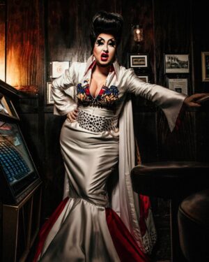 Sherry Pie Instagram - Elvis is ALIVE!!!….and in a dress?
🪦🥪🚽💀
Art by Necromancers
#art #halloween #halloweencostume #elvis #elvispresley #itsalive #drag #queen #dragqueen #sherrypie #ghosthost #backfromthedead #gay #queer #spookyseason #trickortreat #lgbtq #makeup #fridaythe13th #lucky13 #queerartist #campclassic #photography #gayart #thankyouthankyouverymuch #tïts #nyc #biggirl #elvislives #happyhalloween
