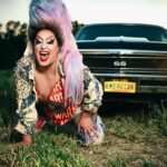 Sherry Pie Instagram - Happy Birthday America …..could ya try not to F@&k us this year!? “Make Art Not War” ❤️‍🔥🤍💙 Art by Humans #america #birthday #queer #gay #pride #drag #queen #dragqueen #mohawk #mullet #car #brokedown #red #blue #makeartnotwar #sherrypie #queerart #queerartist #lgbtq #fixit #denham #acidwash #summer #campclassic #gayphotography #art #makeupartist #bighairdontcare #4thofjuly #love New York, New York