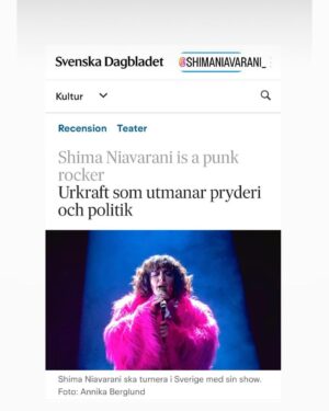 Shima Niavarani Instagram - Men alltså wooow. Jag har inte fortfarande inte landat efter premiär!! Är djupt djupt tacksam och överväldigad av all respons men försöker hålla mig samman och inte känna allt på en gång, tills jag har chans att vila. Igår körde jag dubbla shower på Rival och IKVÄLL är det en extraföreställning på Rival kl 18 innan jag drar ut på landsturné! Vi ses! Puss från en pirrig och emotionell torktumlare ♥️😭