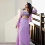 Shirley Setia Instagram - Lavender lovinnn 💜 Styled by @akankshakawediastyle Outfit by @richajaisinghanilabel Jewels by @kyzaindia Photography by @manaskhuman