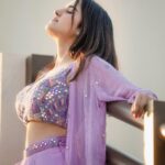 Shirley Setia Instagram - Lavender lovinnn 💜 Styled by @akankshakawediastyle Outfit by @richajaisinghanilabel Jewels by @kyzaindia Photography by @manaskhuman