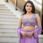 Shirley Setia Instagram - Lavender lovinnn 💜 Styled by @akankshakawediastyle Outfit by @richajaisinghanilabel Jewels by @kyzaindia Photography by @manaskhuman