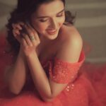 Shirley Setia Instagram - My Cinderella moment at SIIMA 💖 For @siimawards Photos by @adnan.a.abbas Styled by @akankshakawediastyle Outfit @nourbyneharika Jewellery @the_jewel_gallery