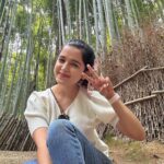 Shirley Setia Instagram - Chubby 🐰🙈 #arashiyama #bamboogrove #shirleytravels #kyoto #japan #travel #shirleysetia Arashiyama Bamboo Grove