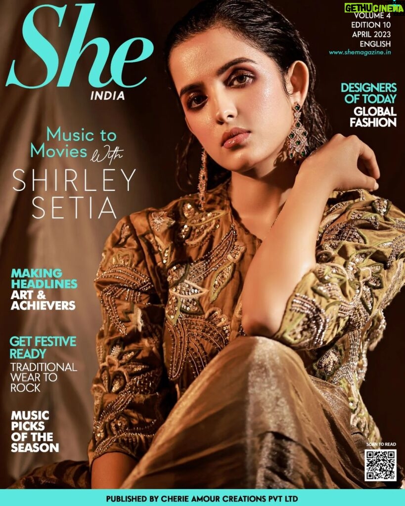 Shirley Setia Instagram - Treating us to her melodies & now movies, Shirley Setia ( @shirleysetia ) is taking over the whole of India one step at a time. With a lineup of exciting projects on the way, the cutesy diva tells us her journey in the industry and her growing love for Tollywood movies. On Digital Stands from 23rd April 2023. . . Magazine: @she_india Photographer: @amitkhannaphotography Stylist: @juhi.ali Outfit: @deepshikaagarwalofficial Earrings: @kushalfashionjewellery Neckpiece and rings: @goldsmiths_jewellery Hair and Make-up: @makeupbyrishabk Location: @radissonblumumbaiairport PR Agency: @communiquefilmpr Co-ordinated by: @nadiiaamalik