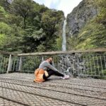 Shirley Setia Instagram - After what felt like a million steps later- saw this pretty lil waterfall 🌈💫 Since everyone keeps asking me photos koun le raha hai 📷: my phone & my tripod ✌🏻😅📱 #shirleytravels #shirleysetia #newzealand #arthurspass #southisland Arthur's Pass National Park