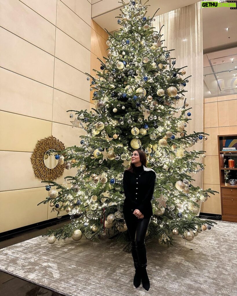 Shraddha Arya Instagram - A picture of me standing in front of the most beautifully decorated Christmas tree! ❤🎄 Merry Christmas Everyone!!! #Zurich #Switzerland @monylal04 Park Hyatt Zürich