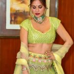 Shraddha Arya Instagram – Hare Ram Hare Ram Ram Ram Hare Hare …. 💚 

Lehenga: @reynutaandon 
Jewelry: @purabpaschim