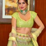 Shraddha Arya Instagram – Hare Ram Hare Ram Ram Ram Hare Hare …. 💚 

Lehenga: @reynutaandon 
Jewelry: @purabpaschim