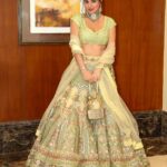 Shraddha Arya Instagram – Hare Ram Hare Ram Ram Ram Hare Hare …. 💚 

Lehenga: @reynutaandon 
Jewelry: @purabpaschim