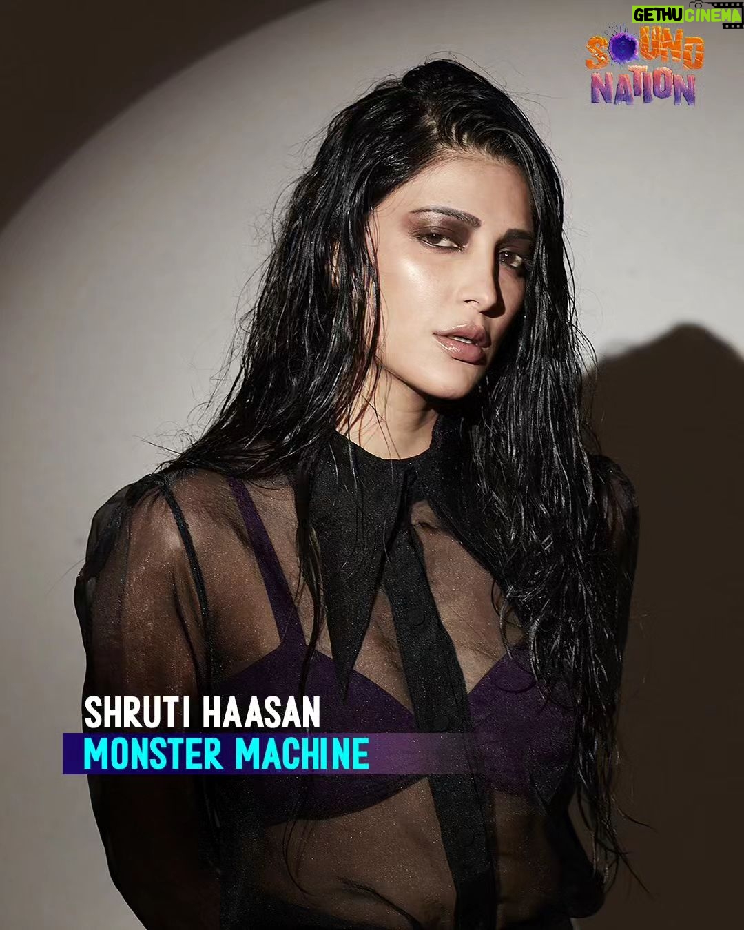 Shruti Haasan Instagram - #Vh1SoundNation is bringing you all new indie magic to light up your festive season! β¨ It's time to crank up the volume and unleash the monster machine. Tune into #Vh1 from 28th October β 3rd November to join us for an electrifying ride with Shruti Haasan's new song! πΆπ€ #Vh1India #GetWithIt #Soundnation