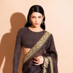 Shruti Haasan Instagram - Saree not saree 🤎 . . . . . Outfit- @arpitamehtaofficial Accessories- @apalabysumitofficial Styling- @openhousestudio.in Assisted by- @prarthanasrinivasaraja, @mithra_kandhaswaami, @varshininatrajan Photographer- @kannasrihari Makeup- @devikajodhani Hair - @bhagyalaxmipadya Assisted by @yalabo_makeup