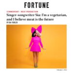 Sia Instagram – “Imagine, real meat without slaughter. Without antibiotics. Without hormones. Without bulldozing rainforests. Without consuming all our precious land, water and energy to make the staples that have served as the mainstay of our diets for generations. Believe it or not, all of this is within reach. And it’s why, even as a staunch animal lover, environmental advocate and vegetarian, I believe meat is the future.” Read more // link in bio. – Team Sia