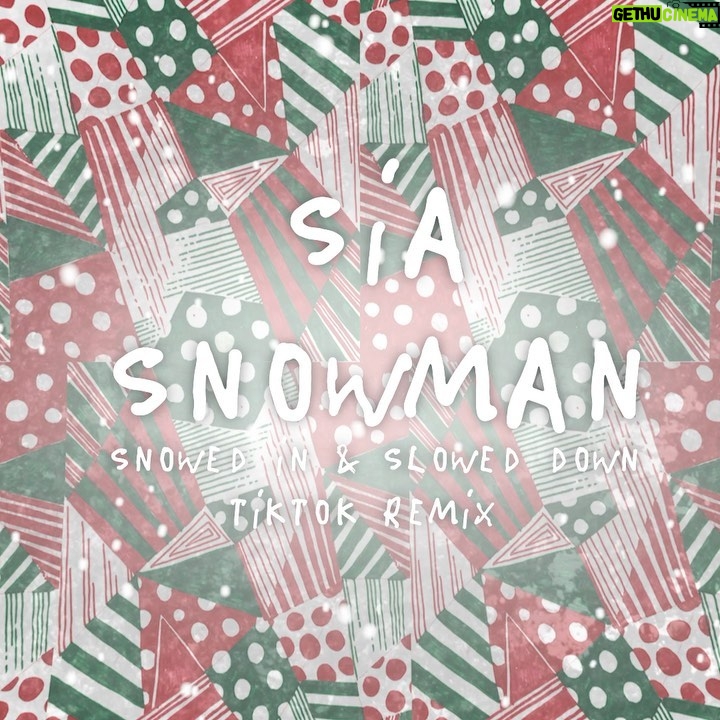 Sia Instagram - Feeling extra cozy with this Snowed In & Slowed Down version of Snowman - listen now on @YouTube: youtube.com/sia ☕🎄⛄ - Team Sia