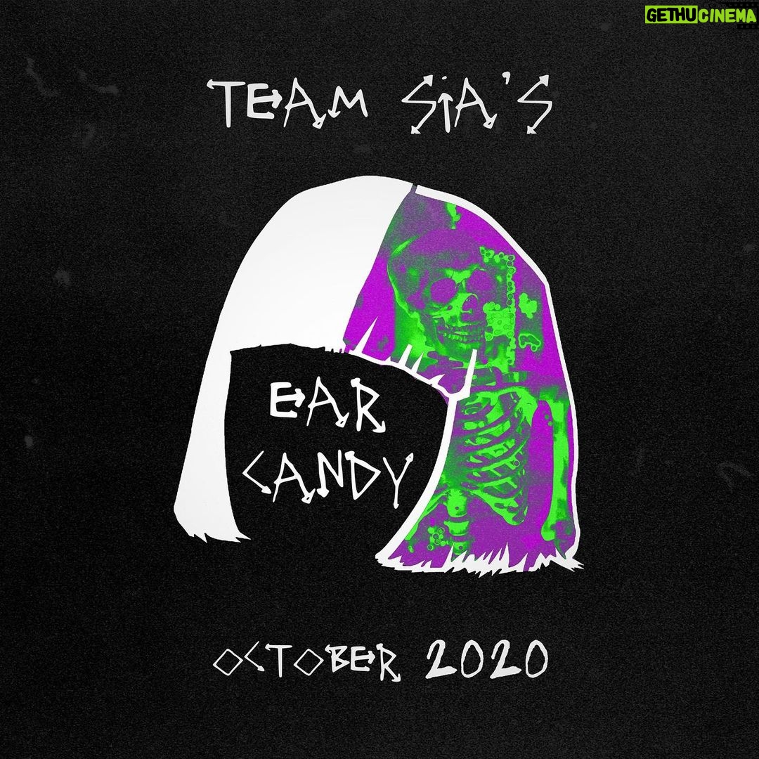 Sia Instagram - Get your fix of candy before Halloween with Team Sia's Ear Candy on @Spotify 🎃🍬 - Team Sia