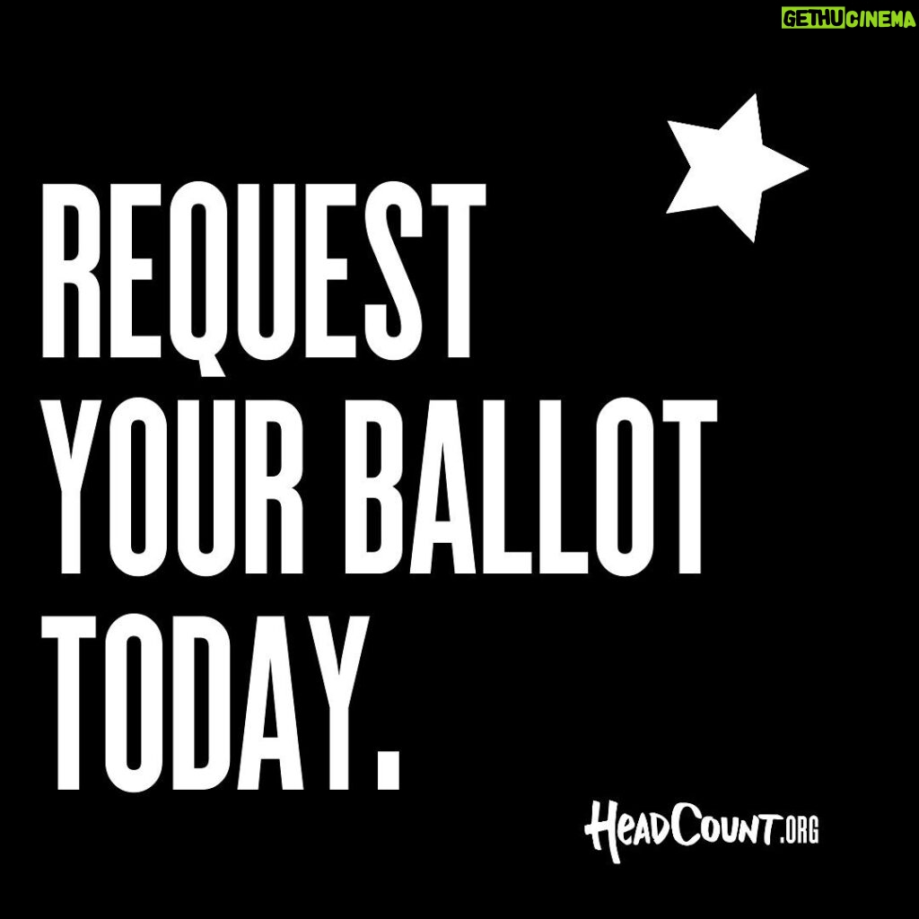 Sia Instagram - It's official: as of today, you can request your mail-in ballot for the November election from coast to coast. Request your ballot with @HeadCountOrg at HeadCount.org/votefromhome - Team Sia