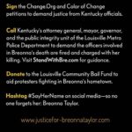 Sia Instagram - Justice for #BreonnaTaylor now. Link in stories.