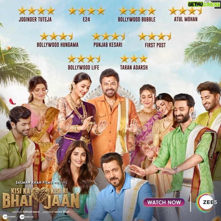 Siddharth Nigam Instagram - All you dear Bhais and Jaans, it's time to revel with a dose of love, laughter and action. Watch our film #KisiKaBhaiKisiKiJaan streaming now only on #ZEE5 #BhaijaanOnZEE5 @beingsalmankhan @hegdepooja @venkateshdaggubati @farhadsamji @iamjaggubhai_ @bhumika_chawla_t @singhvijender #AbhimanyuSingh @raghavjuyal @jassie.gill @shehnaazgill @palaktiwarii @vinali_bhatnagar @ravibasrur @realhimesh @thesajidwajid @sukhbir_singer @thisisdsp @payaldevofficial @amaal_mallik @vmanikandandop @shamiraah28 @skfilmsofficial @zeestudiosofficial @ZeeMusicCompany @manish_kalra_ @zee5global @zee5