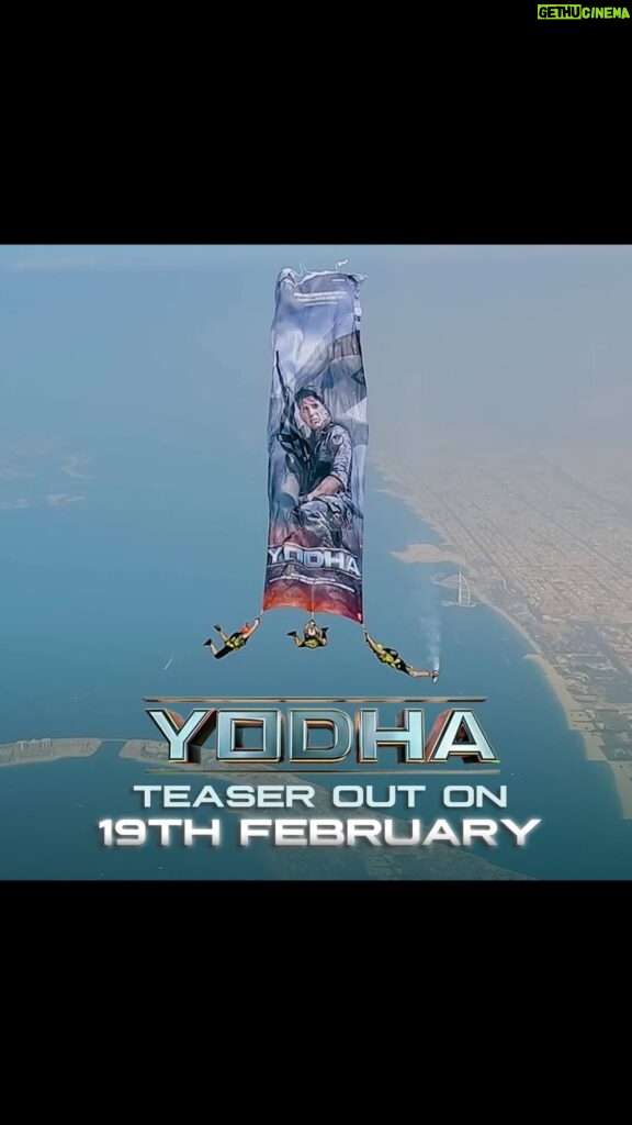 Sidharth Malhotra Instagram - Airdropping thrills straight to your screens! Super stoked to be taking off on this journey with you all. Stay tuned because #YodhaTeaser out on Feb 19. 🎬🔥 #Yodha in cinemas March 15. @karanjohar @apoorva1972 @shashankkhaitan @dishapatani @raashiikhanna @sagarambre_ #PushkarOjha @primevideoin @dharmamovies @mentor_disciple_entertainment @aafilms.official @tseries.official
