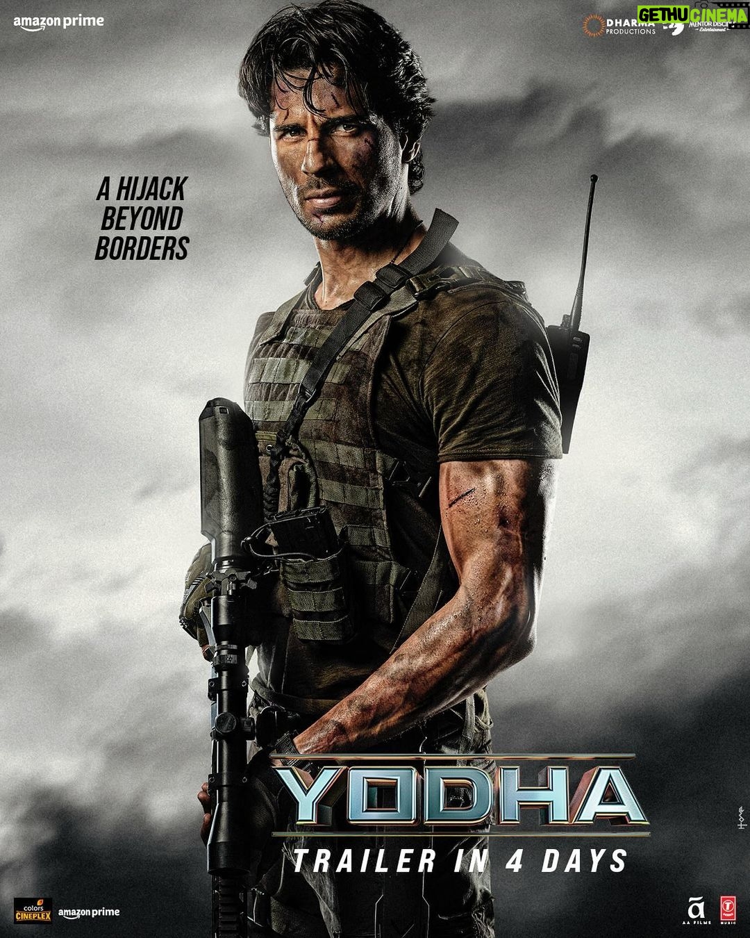 Sidharth Malhotra Instagram - Fasten your seatbelts, #YodhaTrailer arrives in 4 days! ✈️ #Yodha in cinemas March 15. @karanjohar @apoorva1972 @shashankkhaitan @raashiikhanna @dishapatani @sagarambre_ #PushkarOjha @primevideoin @dharmamovies @mentor_disciple_entertainment @aafilms.official @tseries.official