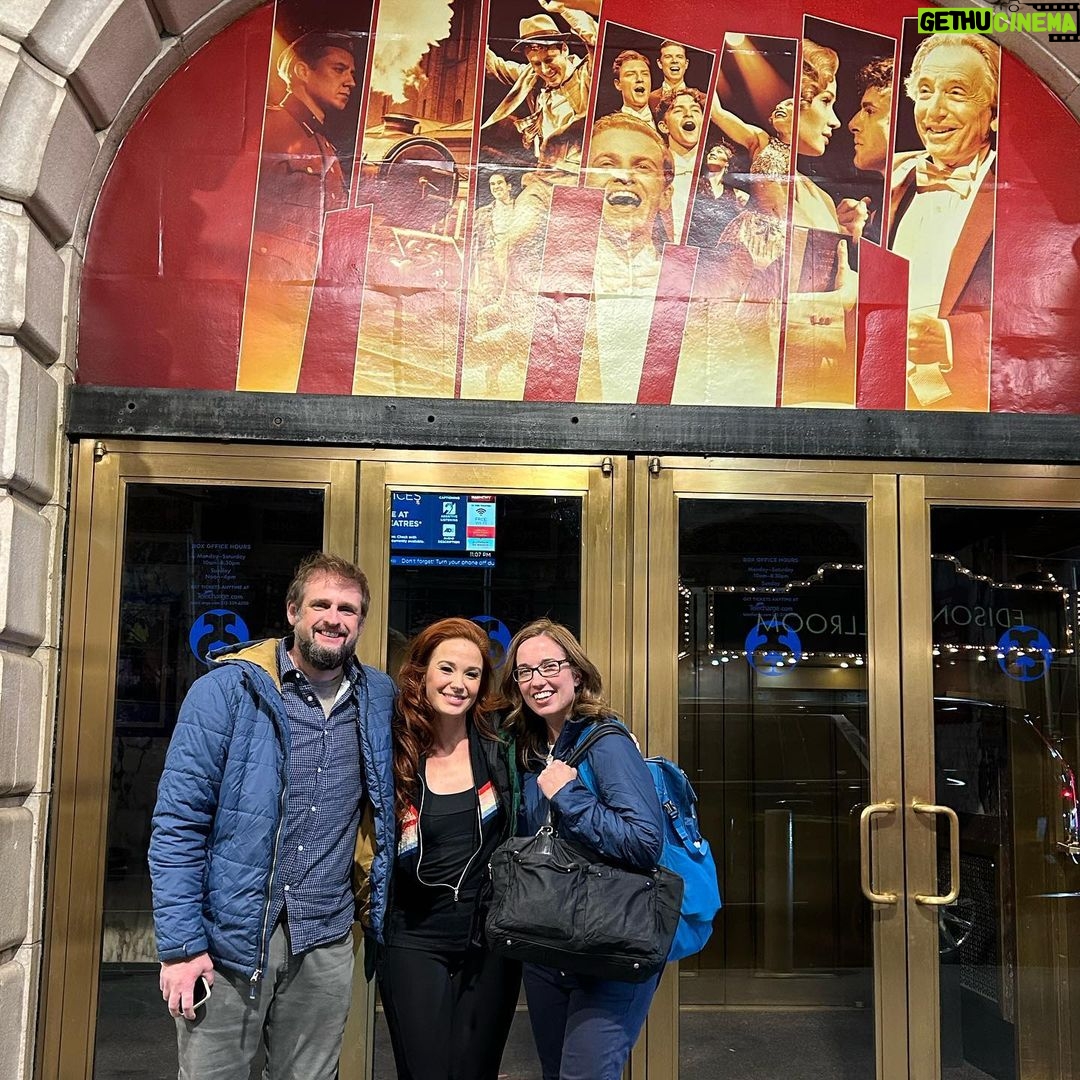 Sierra Boggess Instagram - Broadway sisters back together!!!! My sister and brother in law at @harmonyanewmusical last night!!! ♥️😭🤩 Barrymore Theatre