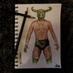 Simon Musk Instagram - Thank you to @_emiily_clark_ for this great piece of artwork! #wwe #ligero #nxtuk #nxt #wrestling #artwork #drawing #art #professionalathlete