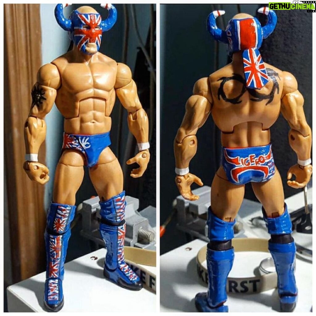 Simon Musk Instagram - Some real work has gone into this awesome custom action figure I got shown this afternoon! Amazing stuff! #wwe #ligero #nxtuk #nxt #wrestling #professionalathlete #actionfigures