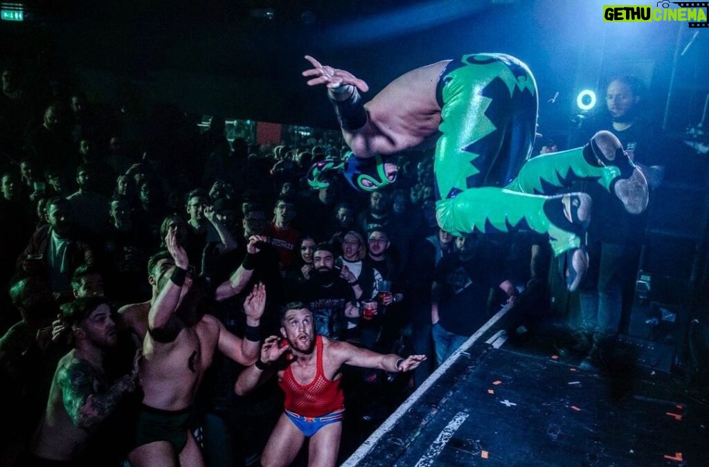 Simon Musk Instagram - Surprise return at Progress Wrestling Chapter 100 last month. Obviously had to jump off something. #wwe #ligero #nxtuk #nxt #wrestling #progress #progresswrestling #100 #professionalathlete