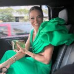Simone Kessell Instagram - It takes a village of wonderfully talented people to get red carpet ready for a premiere! Thank you to my dream team @dendoll 💚 for the prettiest make up and being my calm in the storm @giocampora for insisting I go with the pony. @highheelprncess for saying ‘ Go big or go home. @georgeschakraofficial for my dream dress @retrouvai @effyjewelry @walters_faith for my sparkles ✨ #yellowjackets @yellowjackets @simonekessell @showtime