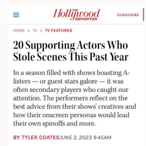 Simone Kessell Instagram - Photo courtesy of my 10 year old in our hallway! Thanks @hollywoodreporter for including me with some of my fav actors. What cool company to keep 🙏🏽 @yellowjackets @showtime @42west @juliaxbuchwald