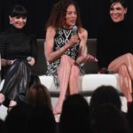 Simone Kessell Instagram – That was a crazy 48hrs 🖤Thanks #FYC what a fun panel full of love and support for the show 🙏🏽and I just happen to have the worlds shiniest legs! @tawnycypress @riccigrams @warrenkole @paramountnetwork @yellowjackets @showtime