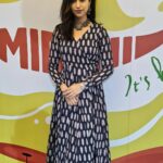 Siri Ravikumar Instagram - Mirchi, always a special place. My first love, my home ❤️ Thank you forever and always! @mirchi_kannada ! . Wearing this beautiful dress by @yubikastudio pretty jewelry styled by @saritha.reddy19 ❤️